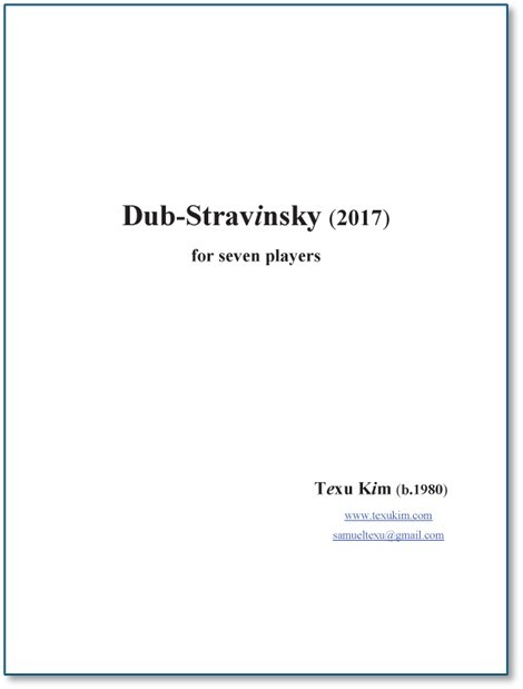 DUB-STRAVINSKY (score & parts)