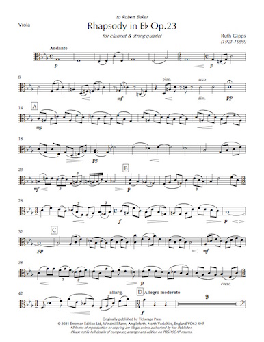 RHAPSODY in Eb major Op.23 - Viola part