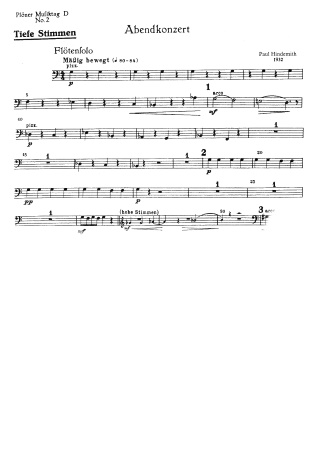 ABENDKONZERT No.2 low part ('cello)