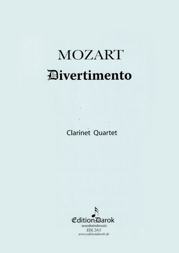 DIVERTIMENTO KV138 score & parts