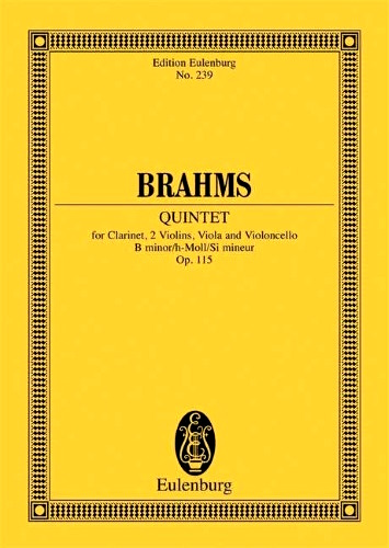 CLARINET QUINTET in B minor Op.115 (miniature score)