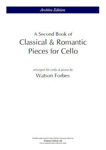 SECOND BOOK OF CLASSICAL & ROMANTIC PIECES for Cello