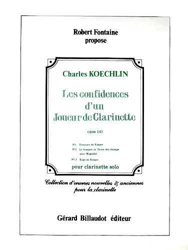 LES CONFIDENCES d'un Joueur de Clarinette Op.141 Nos.1, 3 & 15