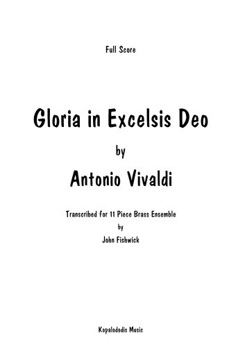GLORIA (score & parts)