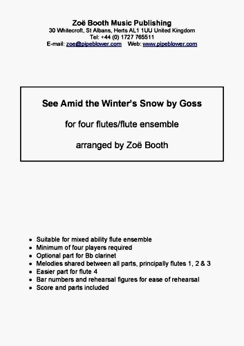 SEE AMID THE WINTER'S SNOW (score & parts)