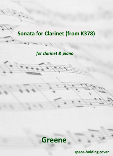 SONATA FOR CLARINET (from K378)