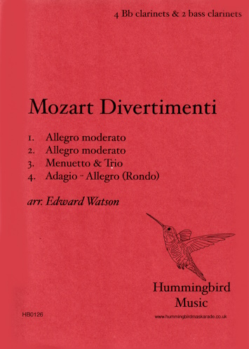 MOZART DIVERTIMENTI score & parts