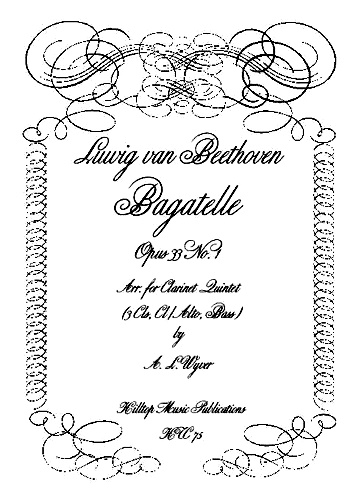 BAGATELLE Op.33 No.1 (score & parts)