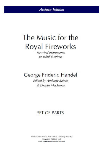 MUSIC FOR THE ROYAL FIREWORKS (set of wind parts)