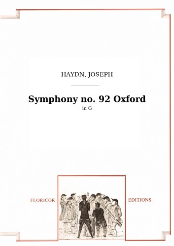 SYMPHONY No.92 in G major, 'Oxford' (score & parts)