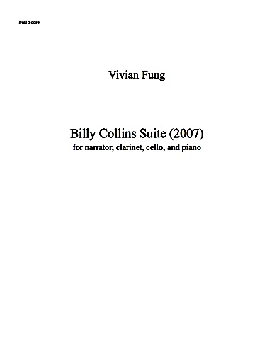 BILLY COLLINS SUITE (score & parts)