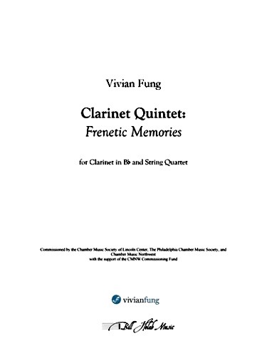 CLARINET QUINTET Frenetic Memories (score & parts)