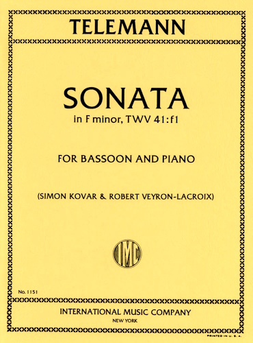 SONATA in F minor, TWV41:f1