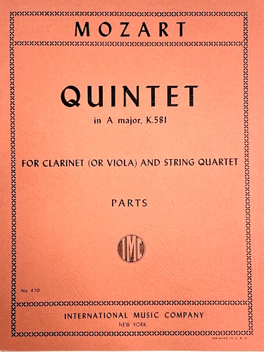 QUINTET in A K581 parts