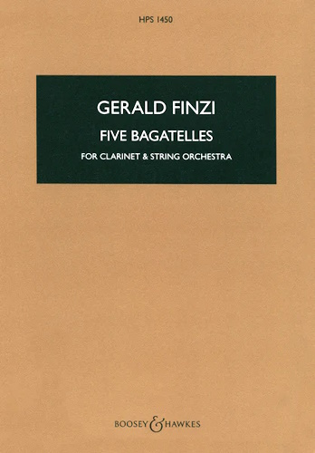 FIVE BAGATELLES Op.23 (study score)