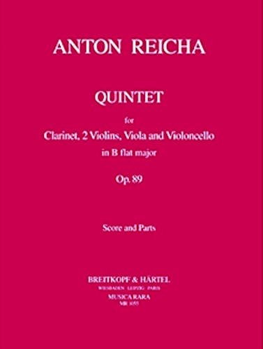 QUINTET in Bb major Op.89 (score & parts)