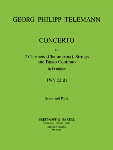 CONCERTO in D minor TWV 52:d1 score & parts