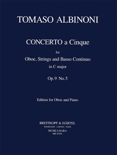 CONCERTO a 5, Op.9 No.5 in C score & parts