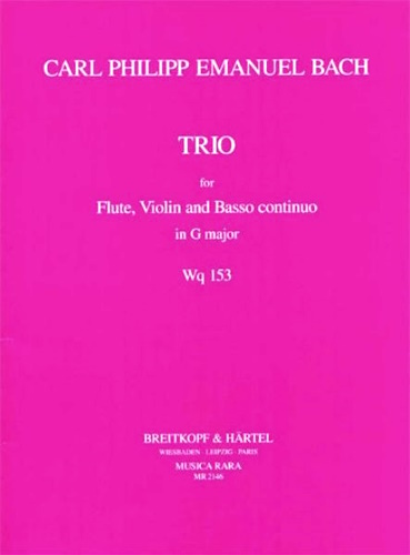 TRIO SONATA IN G WQ 153 (score & parts)