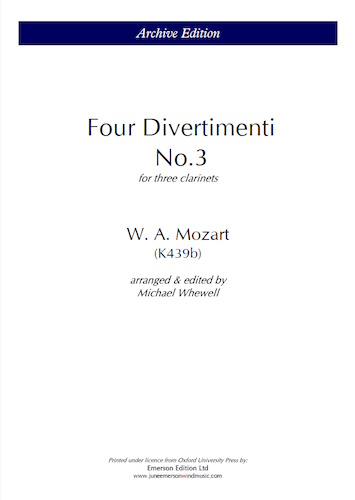 FOUR DIVERTIMENTI No.3 K439b (score)
