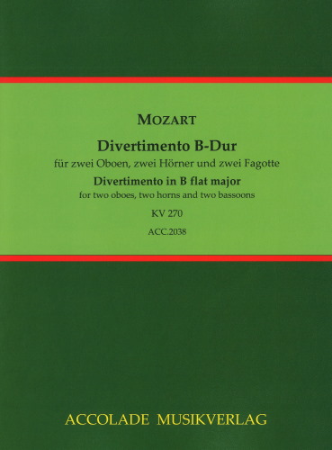 DIVERTIMENTO in Bb major KV270 (score & parts)