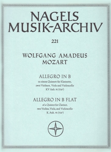 ALLEGRO in Bb major, KV Anh.91 (516c) (score & parts)