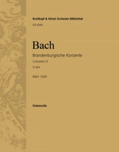 BRANDENBURG CONCERTO No.4 'cello part
