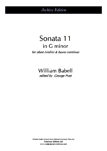 SONATA 11 in G minor Op.posth.: Part 1
