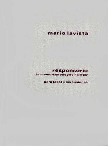 RESPONSORIO In Memoriam Rodolfo Halffter