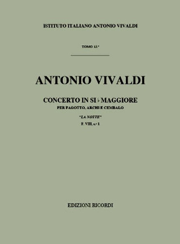 CONCERTO in Bb major FVIII/1 'La Notte' (study score)
