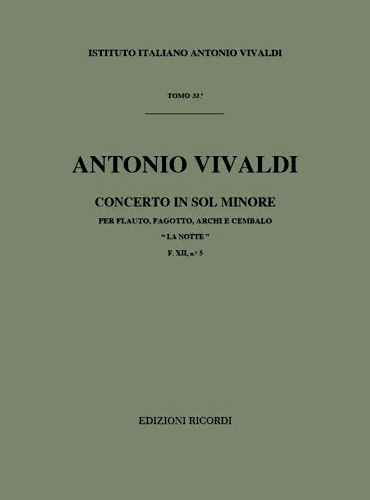 CONCERTO in G minor 'La Notte' RV439 score