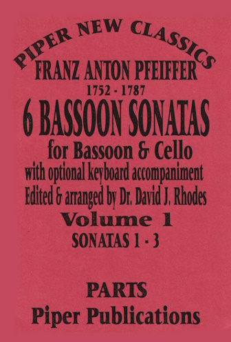 SIX BASSOON SONATAS Volume 1