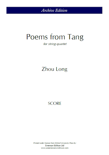 POEMS FROM TANG (score & parts)