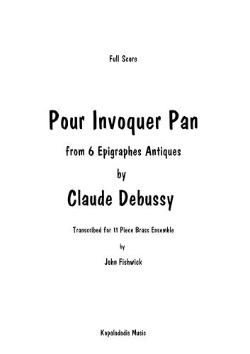 POUR INVOQUER PAN (score & parts)