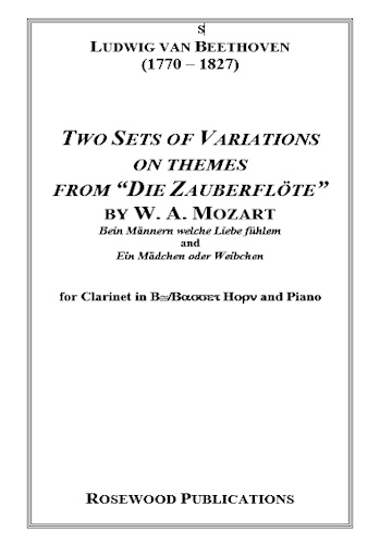 TWO SETS OF VARIATIONS on Themes from The Magic Flute