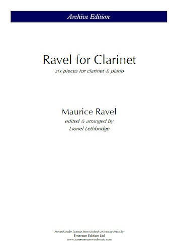 RAVEL FOR CLARINET