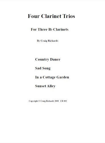 FOUR CLARINET TRIOS (score & parts)