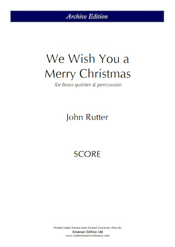 WE WISH YOU A MERRY CHRISTMAS score
