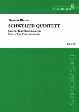 SCHWEIZER QUINTETT (score & parts)