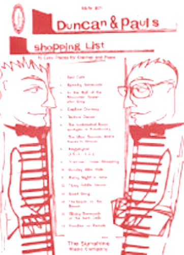 DUNCAN & PAUL'S SHOPPING LIST 16 easy pieces