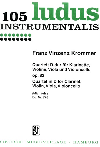QUARTET in D major Op.82 (set of parts)