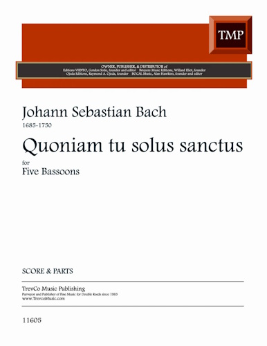 QUONIAM TU SOLUS SANCTUS (score & parts)