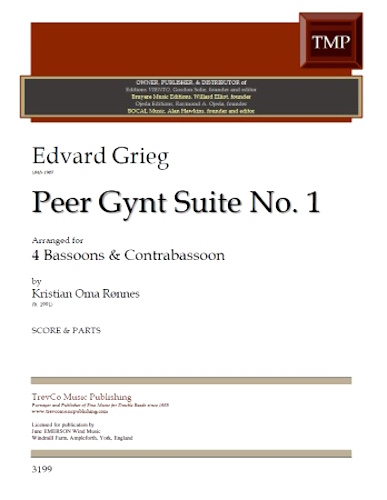 PEER GYNT SUITE No.1 (score & parts)