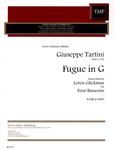 FUGUE in G major (score & parts)