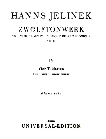 FOUR CANONS Op.15 (Zwolftonwerk)