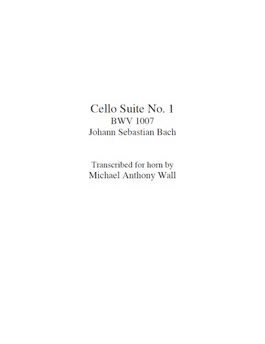 CELLO SUITE No.1