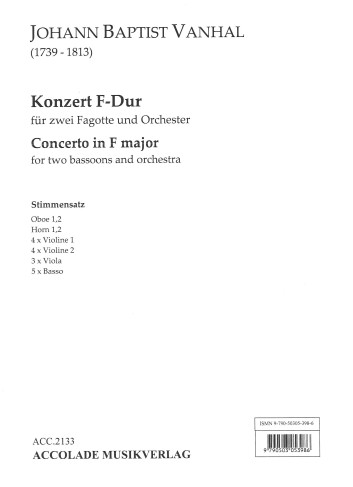 CONCERTO in F major (set of parts)