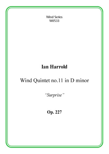 WIND QUINTET No.11 in D minor Op.227 (score & parts)