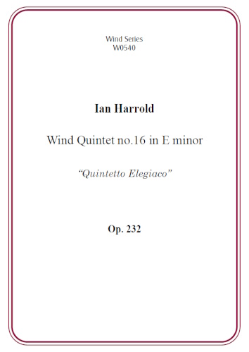 WIND QUINTET No.16 in E minor Op.232 (score & parts)