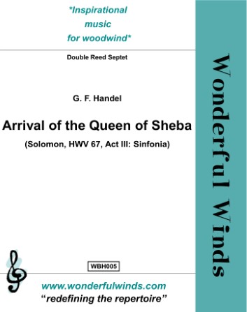 ARRIVAL OF THE QUEEN OF SHEBA (score & parts)